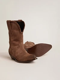 Low Women’s boots dark brown washed suede