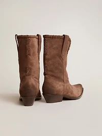 Low Women’s boots dark brown washed suede