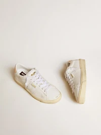 Matchstar leather with peach pink heel tab