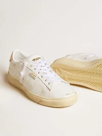 Matchstar leather with peach pink heel tab