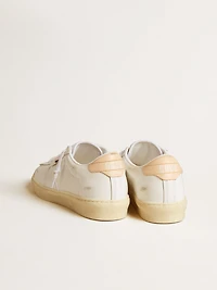 Matchstar leather with peach pink heel tab
