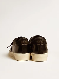 Women's Matchstar black leather with suede heel tab