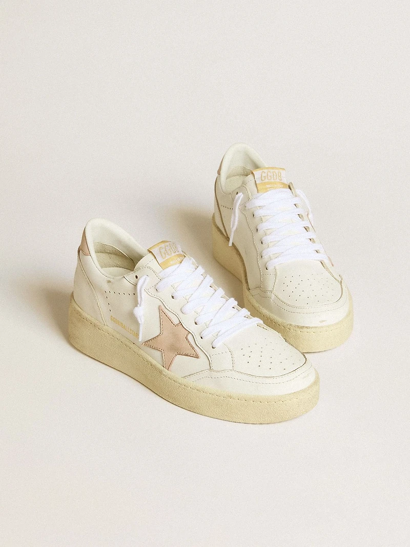 Women's Ball star with pink nubuck and heel tab