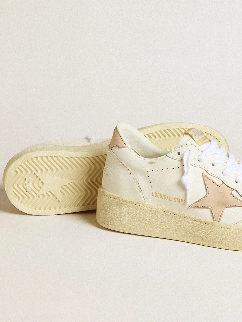 Women's Ball star with pink nubuck and heel tab