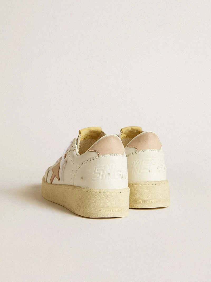 Women's Ball star with pink nubuck and heel tab