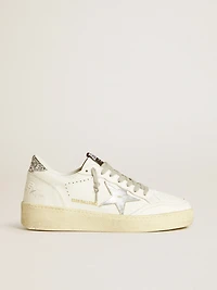 Women's Ball star with silver leather and glitter heel tab