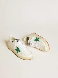Women's Ball star with green leather and metallic heel tab