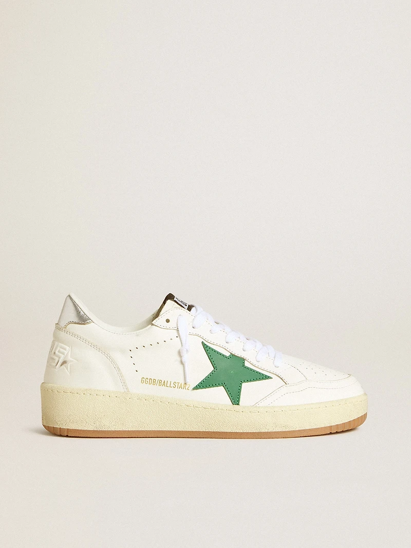 Women's Ball star with green leather and metallic heel tab