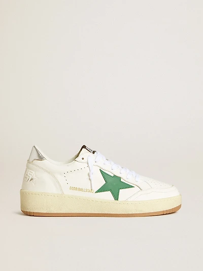 Women's Ball star with green leather and metallic heel tab