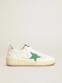Women's Ball star with green leather and metallic heel tab