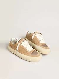 Women's Space-Star Cube tobacco suede with perforated star