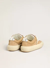 Women's Space-Star Cube tobacco suede with perforated star