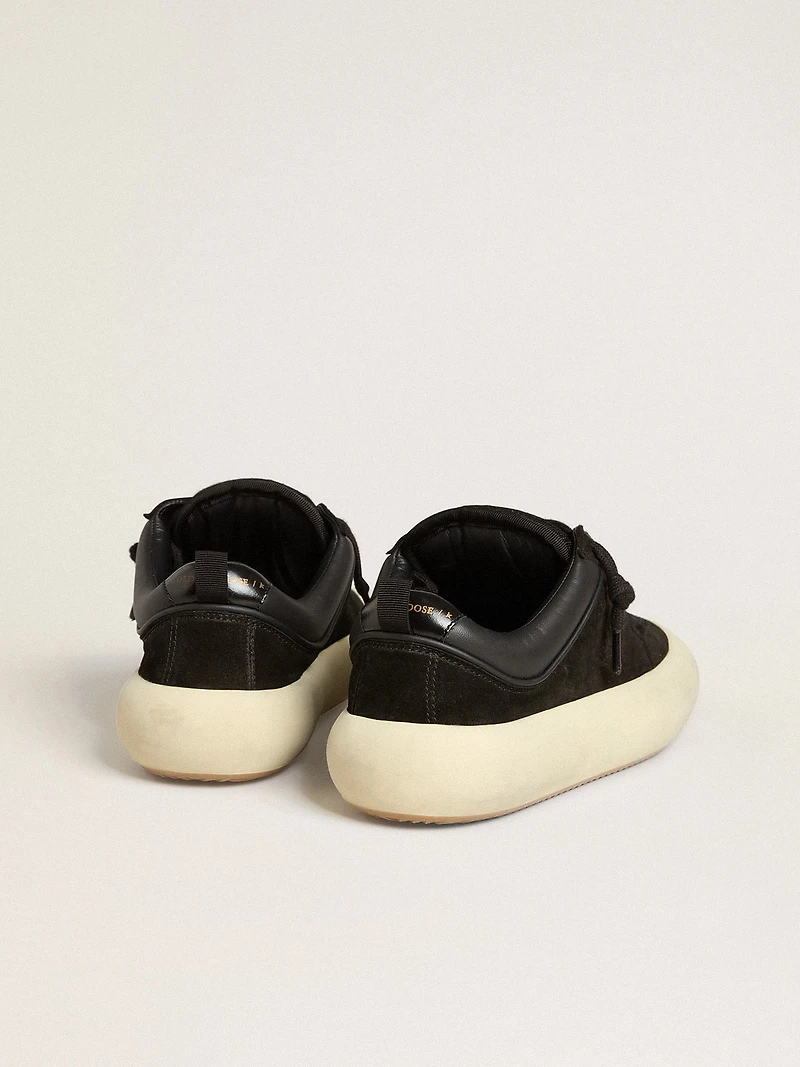Women's Space-Star Cube black suede with perforated star