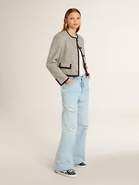 Women’s Super-Star studded black nappa with white leather star