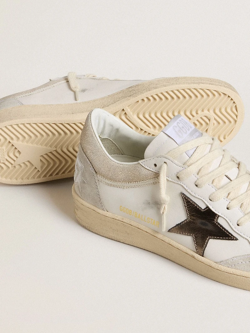 Women's Ball star with metallic leather and glossy heel tab