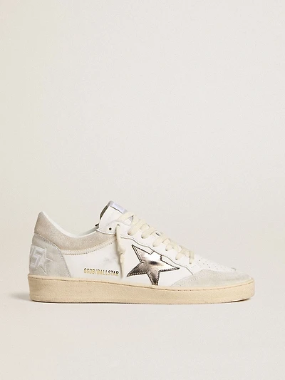Women's Ball star with metallic leather and glossy heel tab