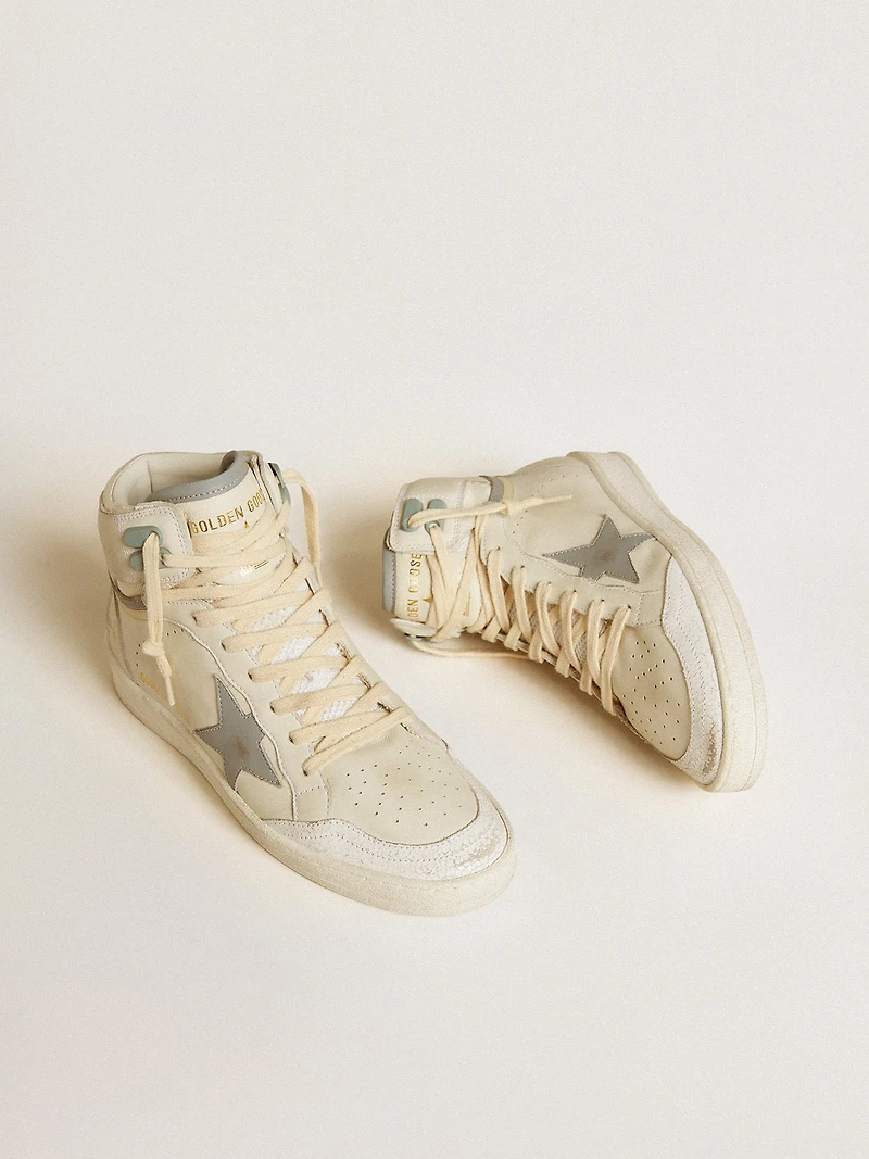 Women's Sky-Star leather with light blue star and white heel tab