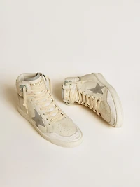 Women's Sky-Star leather with light blue star and white heel tab