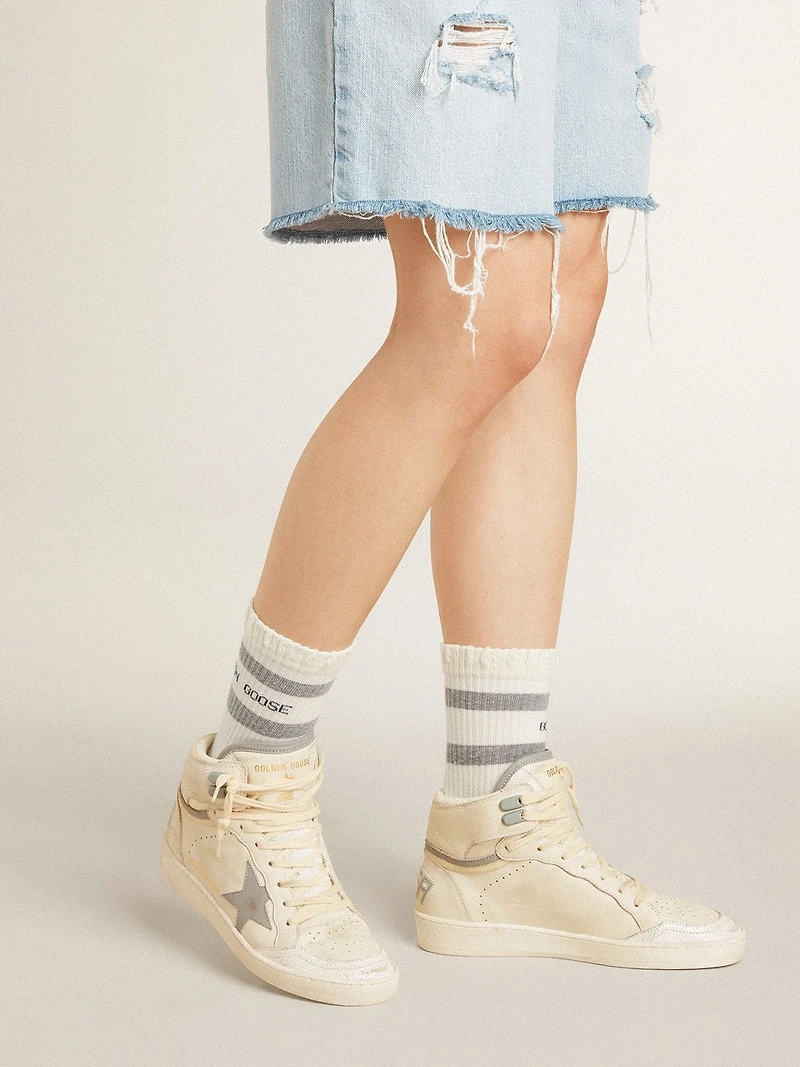 Women's Sky-Star leather with light blue star and white heel tab