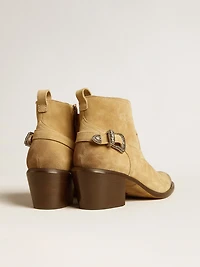 Patty ankle boots sand-colored waxed suede