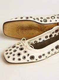 Amy ballet flats nappa leather with silver colored studs