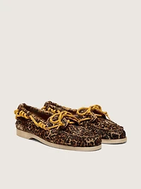 Women's Cruise loafer leopard-print pony skin
