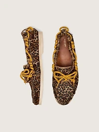 Women's Cruise loafer leopard-print pony skin