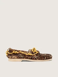 Women's Cruise loafer leopard-print pony skin