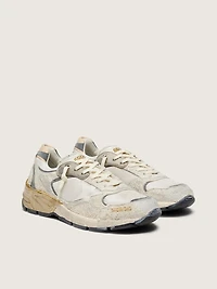 Women's Dad-Star suede and mesh with white leather star beige heel tab
