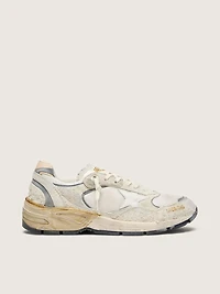 Women's Dad-Star suede and mesh with white leather star beige heel tab