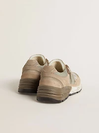 Women's Dad-Star beige mesh and suede with silver leather star