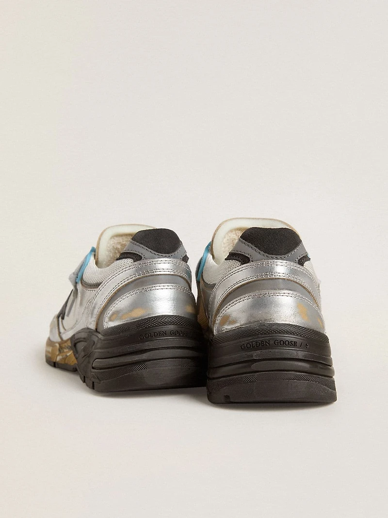 Women's Dad-Star mesh and silver foiled leather with black suede star
