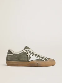 Women’s Super-Star LTD green canvas with white leather star