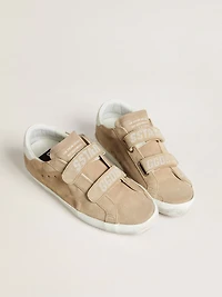 Women’s Old School beige suede with white leather heel tab