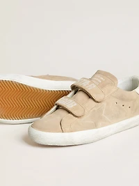 Women’s Old School beige suede with white leather heel tab