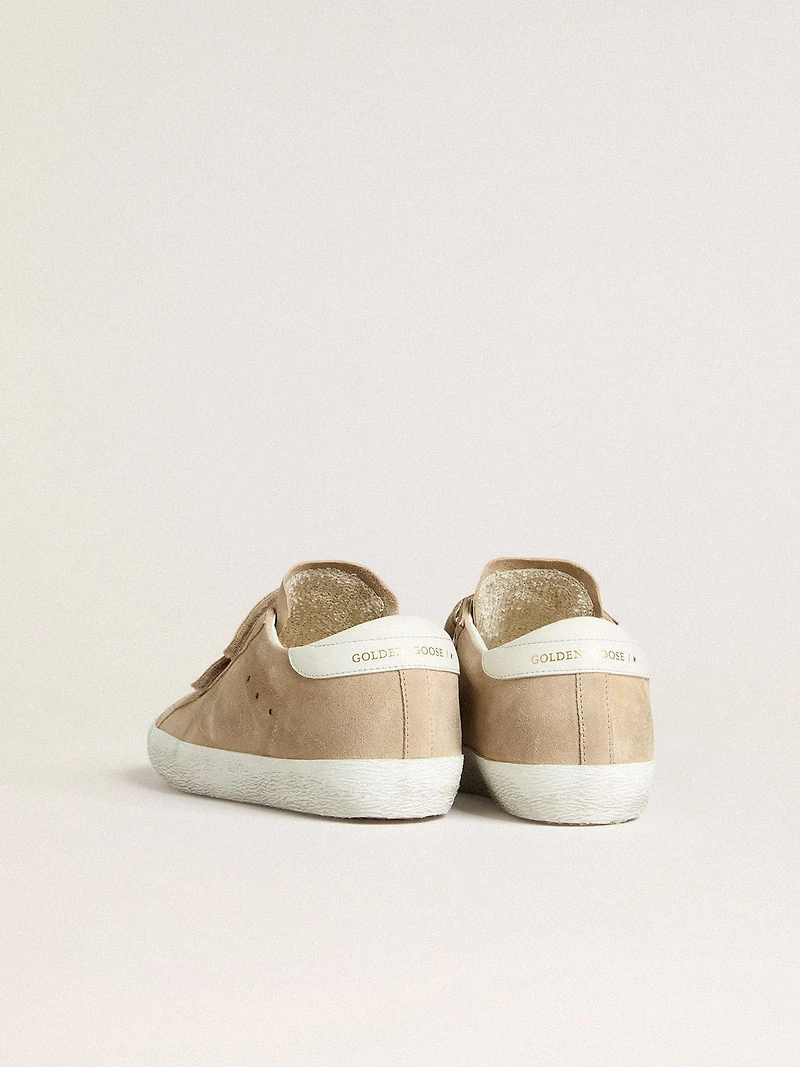 Women’s Old School beige suede with white leather heel tab