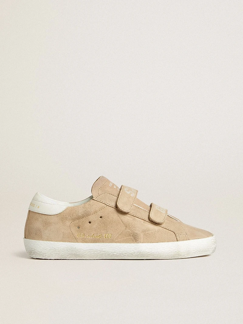 Women’s Old School beige suede with white leather heel tab