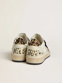 Women's Ball star Wishes with suede and leopard-print pony skin heel tab