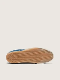 Women's True-Star teal suede with black star and cream heel tab