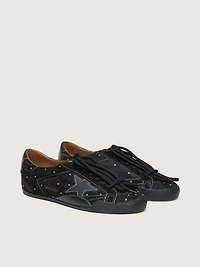 Women's True-Star black suede with Swarovski crystals and leather star