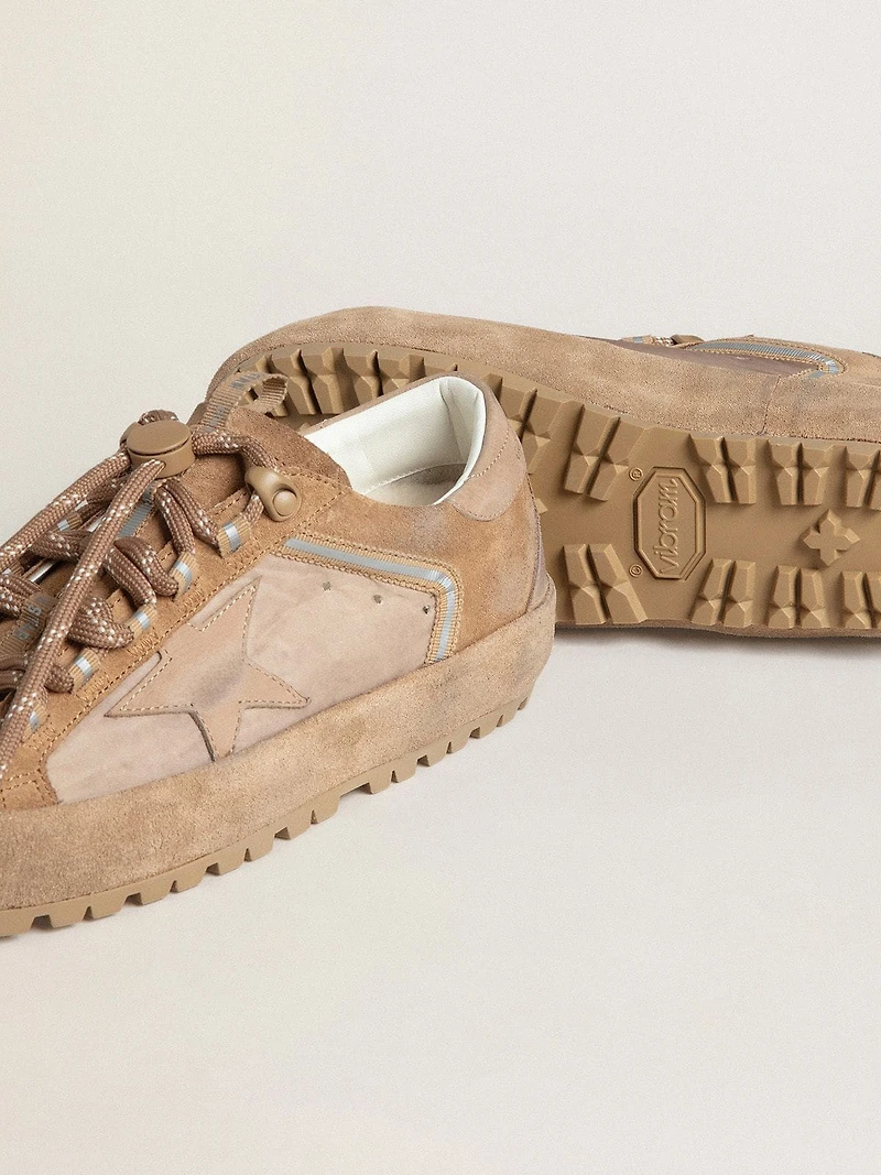 Women's Super-Star Ski Dolmias and caramel suede with marble nubuck star heel tab