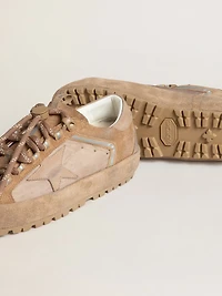 Women's Super-Star Ski Dolmias and caramel suede with marble nubuck star heel tab