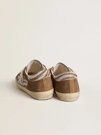 Women's Super-Star zebra-print pony skin with leather star and brown suede inserts