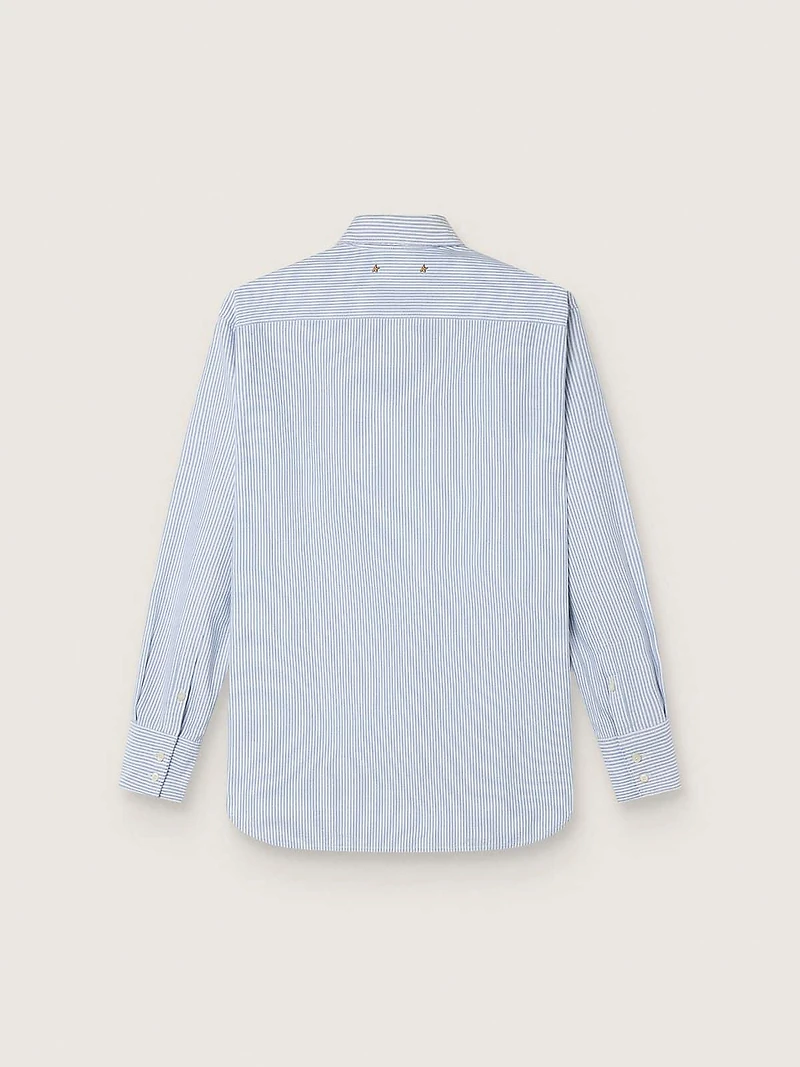 Women's shirt with narrow stripes