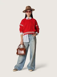 Women's shirt with narrow stripes