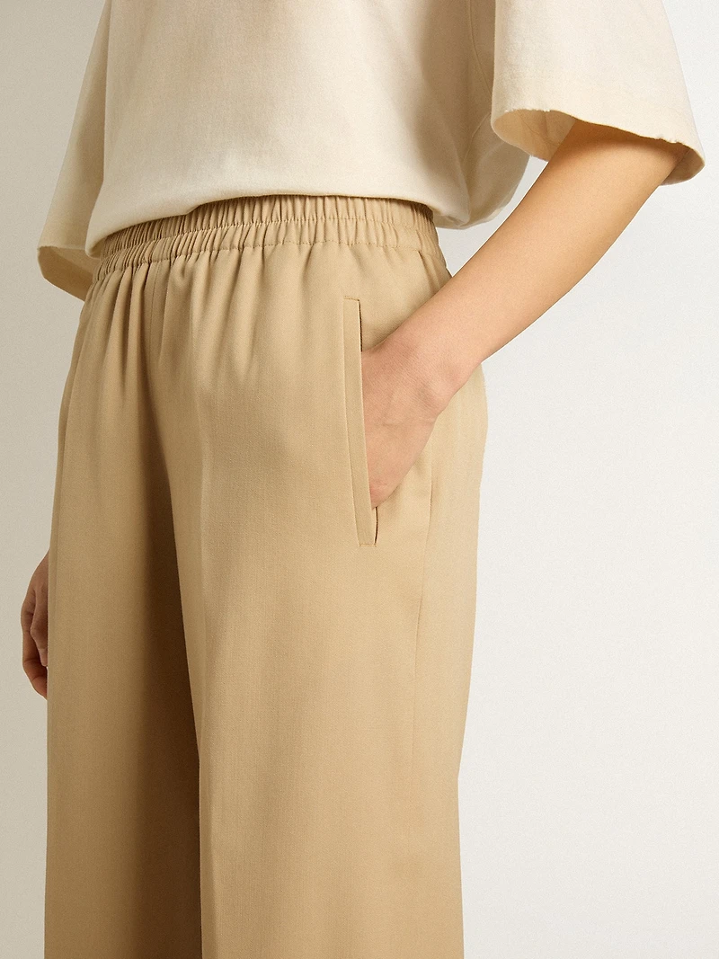 Women’s sand-colored joggers