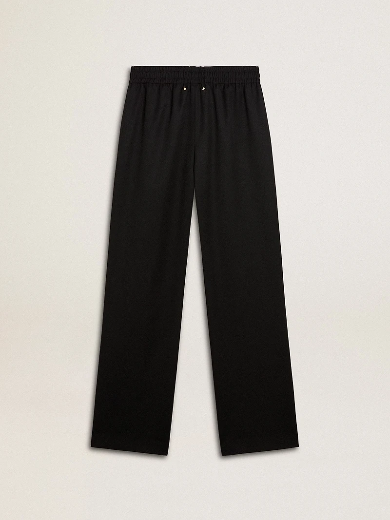 Women’s black lightweight wool joggers
