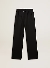 Women’s black lightweight wool joggers