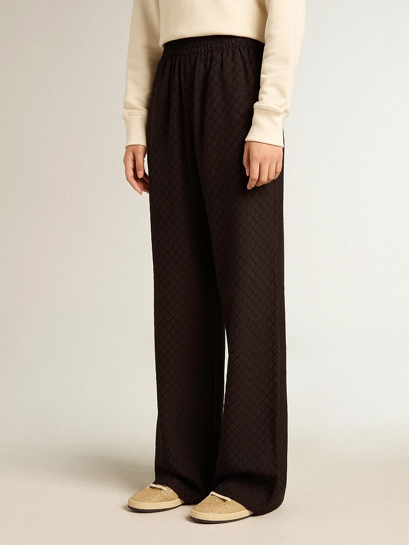Women’s black viscose joggers