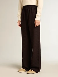 Women’s black viscose joggers